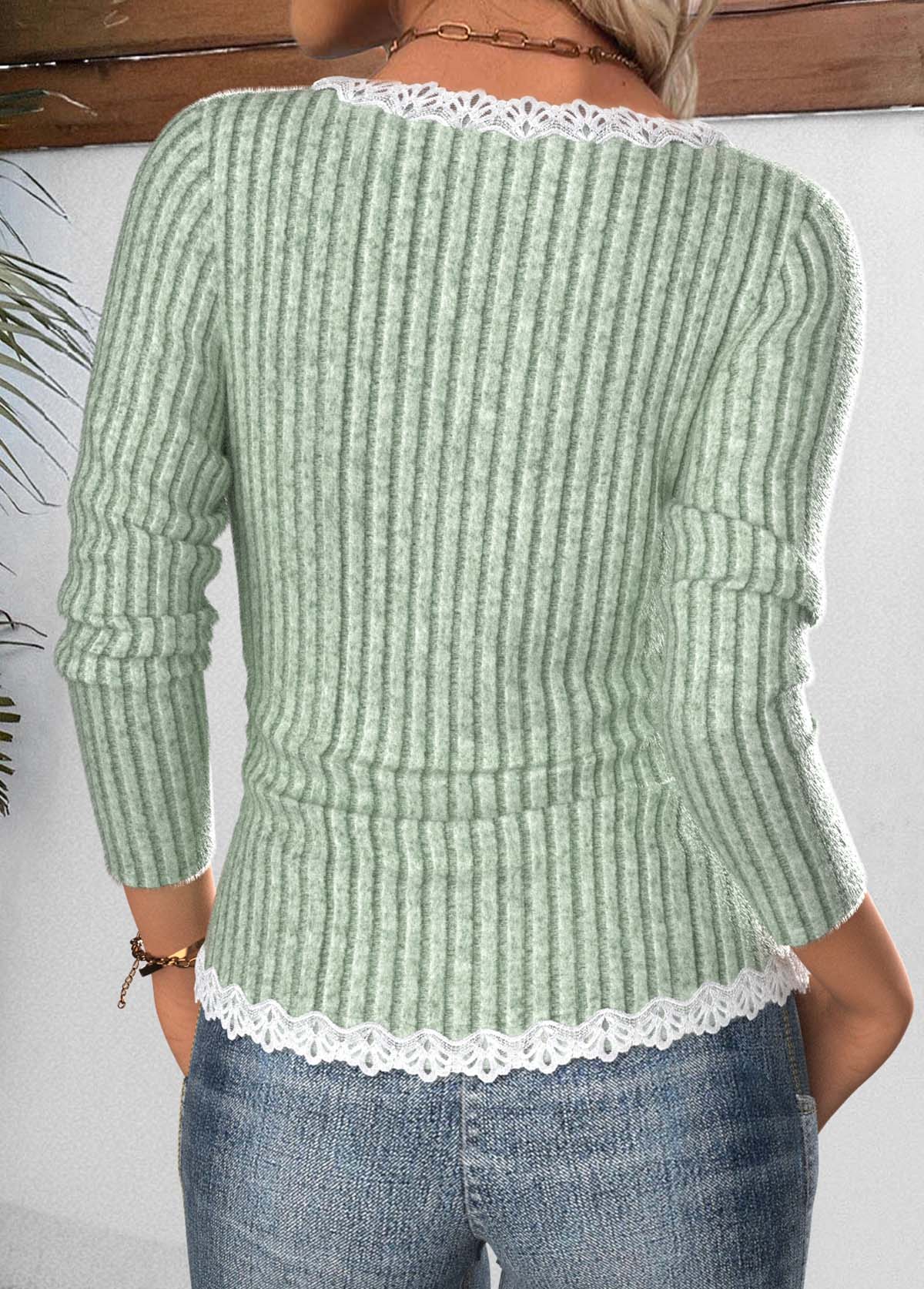 Tummy Coverage Sage Green Long Sleeve T Shirt