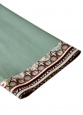 Floral Print Two Piece Sage Green Dress and Cardigan