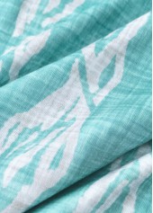 Marine Life Print Tummy Coverage Mint Green Strappy Dress