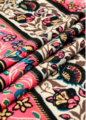 Tribal Print Tummy Coverage Multi Color Sleeveless Dress