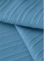 Embroidery Dusty Blue A Line Sleeveless V Neck Dress