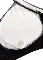 High Waisted Tie Black Bikini Set