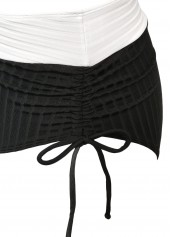 High Waisted Tie Black Bikini Set