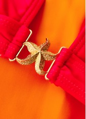 Ombre Multi Color V-Neck One Piece Swimwear and Bra