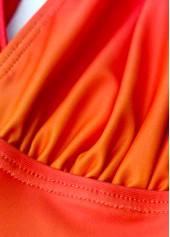 Ombre Multi Color V-Neck One Piece Swimwear and Bra