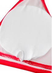 Ombre Multi Color V-Neck One Piece Swimwear and Bra