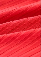 Cut Out V Neck Coral One Piece Swimwear