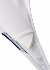 Mid Waisted Striped Tie Navy Tankini Set