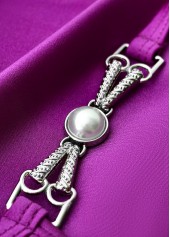 Twist Purple V-Neck One Piece Swimdress