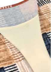 Geometric Print Multi Color Fake Two Piece Twinset