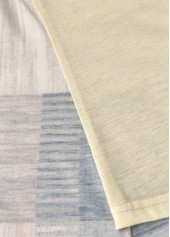 Geometric Print Multi Color Fake Two Piece Twinset