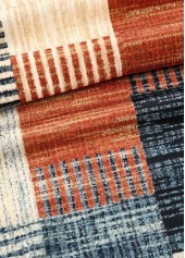 Geometric Print Multi Color Fake Two Piece Twinset