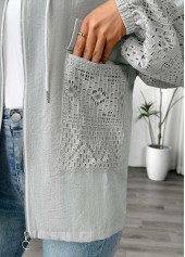 Light Grey Marl Long Sleeve Hoodie