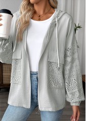 Light Grey Marl Long Sleeve Hoodie