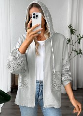 Light Grey Marl Long Sleeve Hoodie