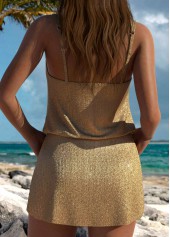 Champagne Circular Ring One Piece Swimdress