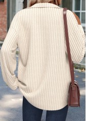 Tummy Coverage Beige Long Sleeve Shirt