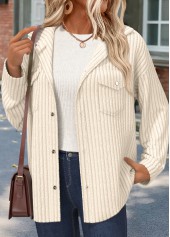 Tummy Coverage Beige Long Sleeve Shirt