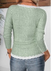 Tummy Coverage Sage Green Long Sleeve T Shirt