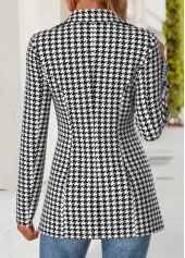 Geometric Print Black Blazer