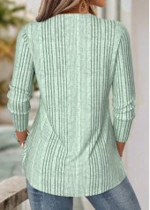 Tummy Coverage Sage Green Long Sleeve T Shirt