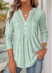 Tummy Coverage Sage Green Long Sleeve T Shirt