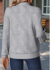 Tummy Coverage Light Grey Marl Long Sleeve Track Jacket