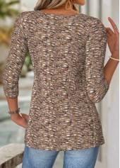 Tummy Coverage Dark Coffee Long Sleeve T Shirt