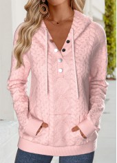 Tummy Coverage Pink Long Sleeve Hoodie