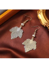 Halloween Champagne Leaf Alloy Deyail Earrings