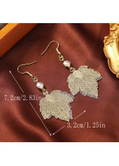 Halloween Champagne Leaf Alloy Deyail Earrings