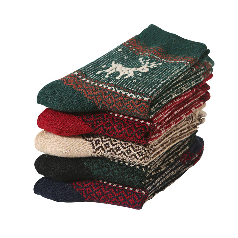 Christmas Mid Calf Multi Color Socks