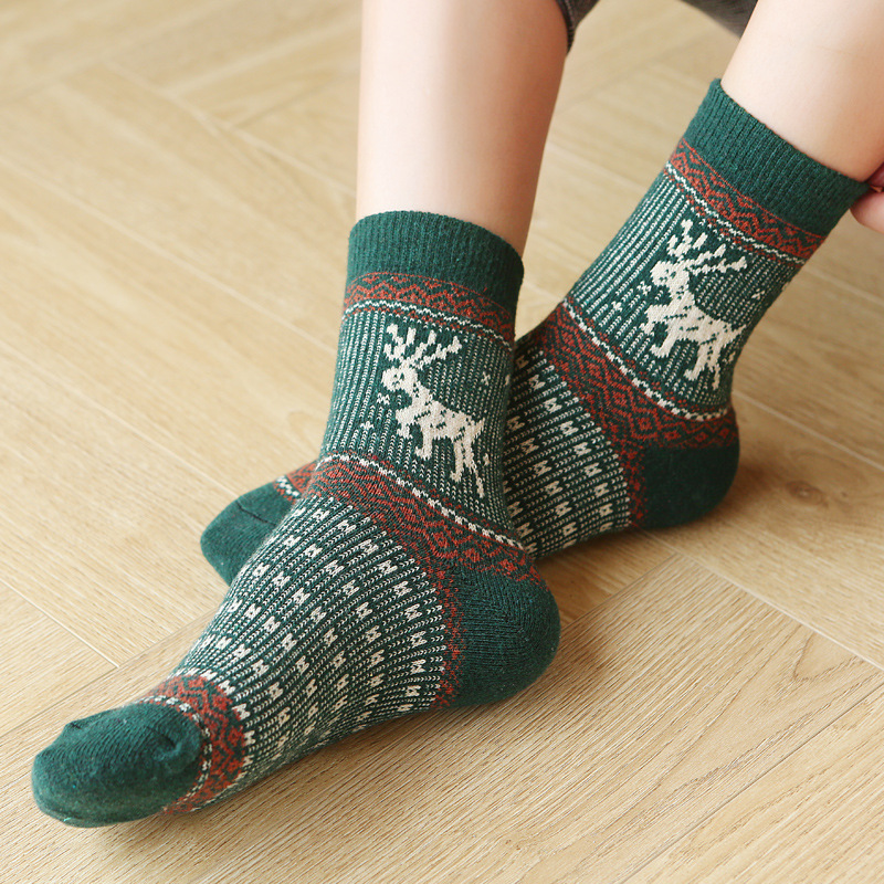 Christmas Mid Calf Multi Color Socks