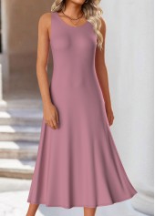 Ombre Two Piece Pink Long Sleeve Dress and Cardigan