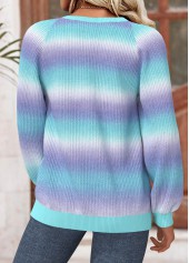 Ombre Tummy Coverage Multi Color Long Sleeve Sweatshirt