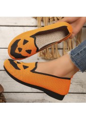 Halloween Orange Color Closed Toe Falt
