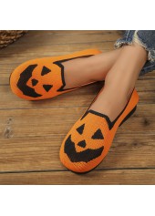 Halloween Orange Color Closed Toe Falt