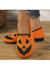 Halloween Orange Color Closed Toe Falt