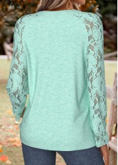 Tummy Coverage Mint Green Long Sleeve T Shirt