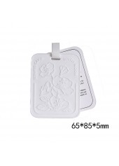 White Floral Letter Air Freshener Pad