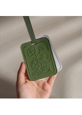 Green Floral Letter Air Freshener Pads