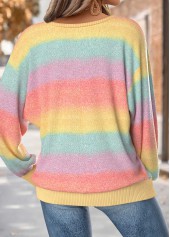 Ombre Tummy Coverage Multi Color Long Sleeve T Shirt