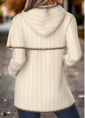 Tummy Coverage Beige Long Sleeve Hoodie