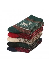 Christmas Mid Calf Multi Color Socks