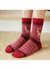 Christmas Mid Calf Multi Color Socks