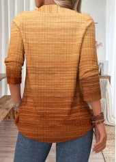 Ombre Tummy Coverage Light Camel Long Sleeve T Shirt