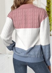 Tummy Coverage Multi Color Long Sleeve Sweatshirt