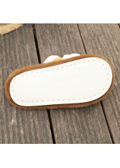 Dark Camel Round Toe Falt Slippers