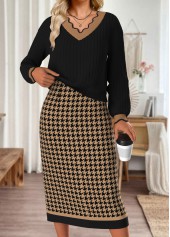 Plaid Tummy Coverage Black Dress and Cover Up