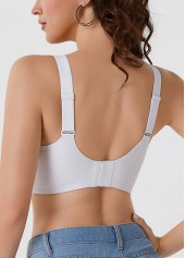 Scoop Seamless Push-up Patchwork White Bra